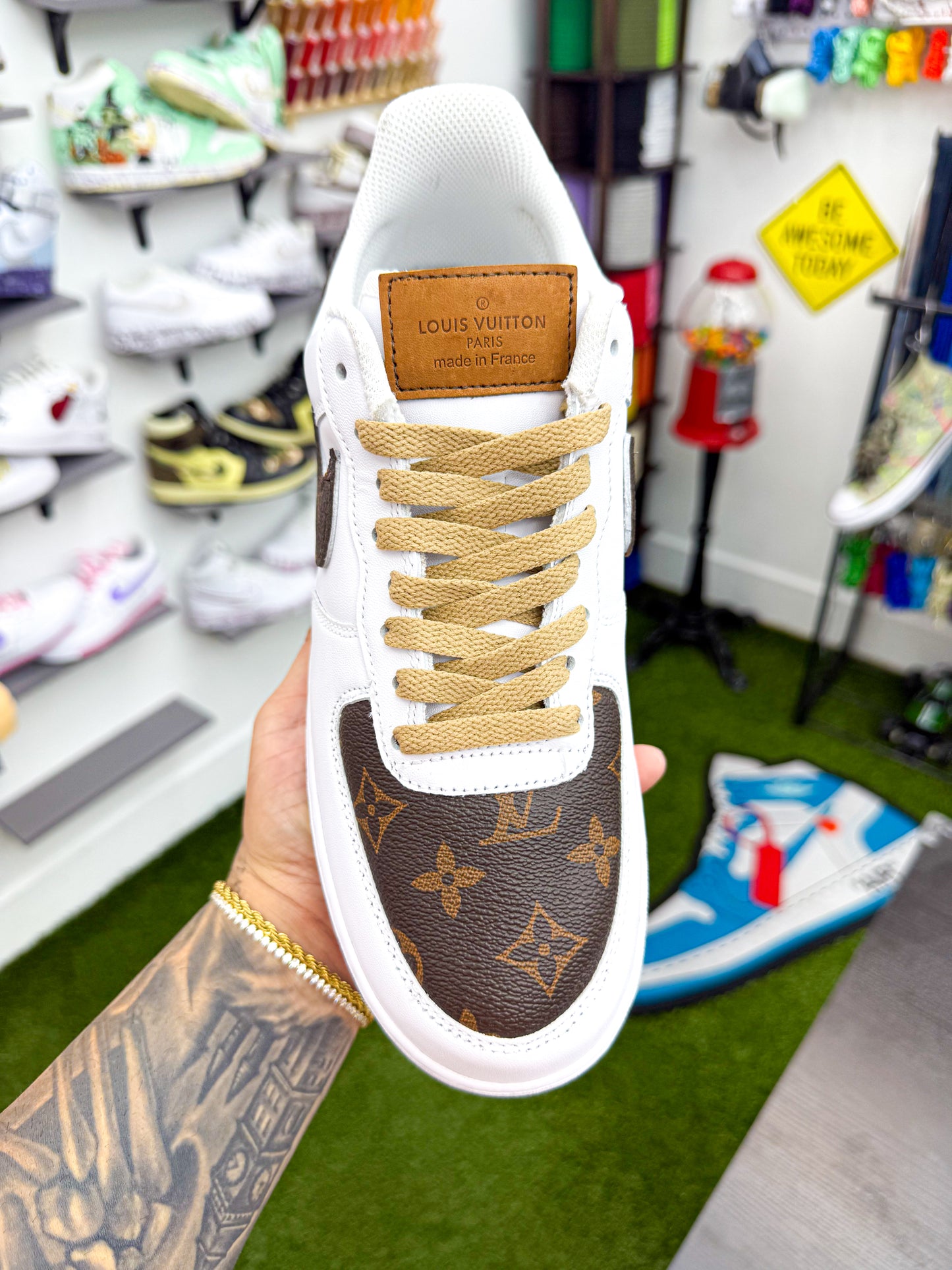 Louis Vuitton Custom Cuero auténtico