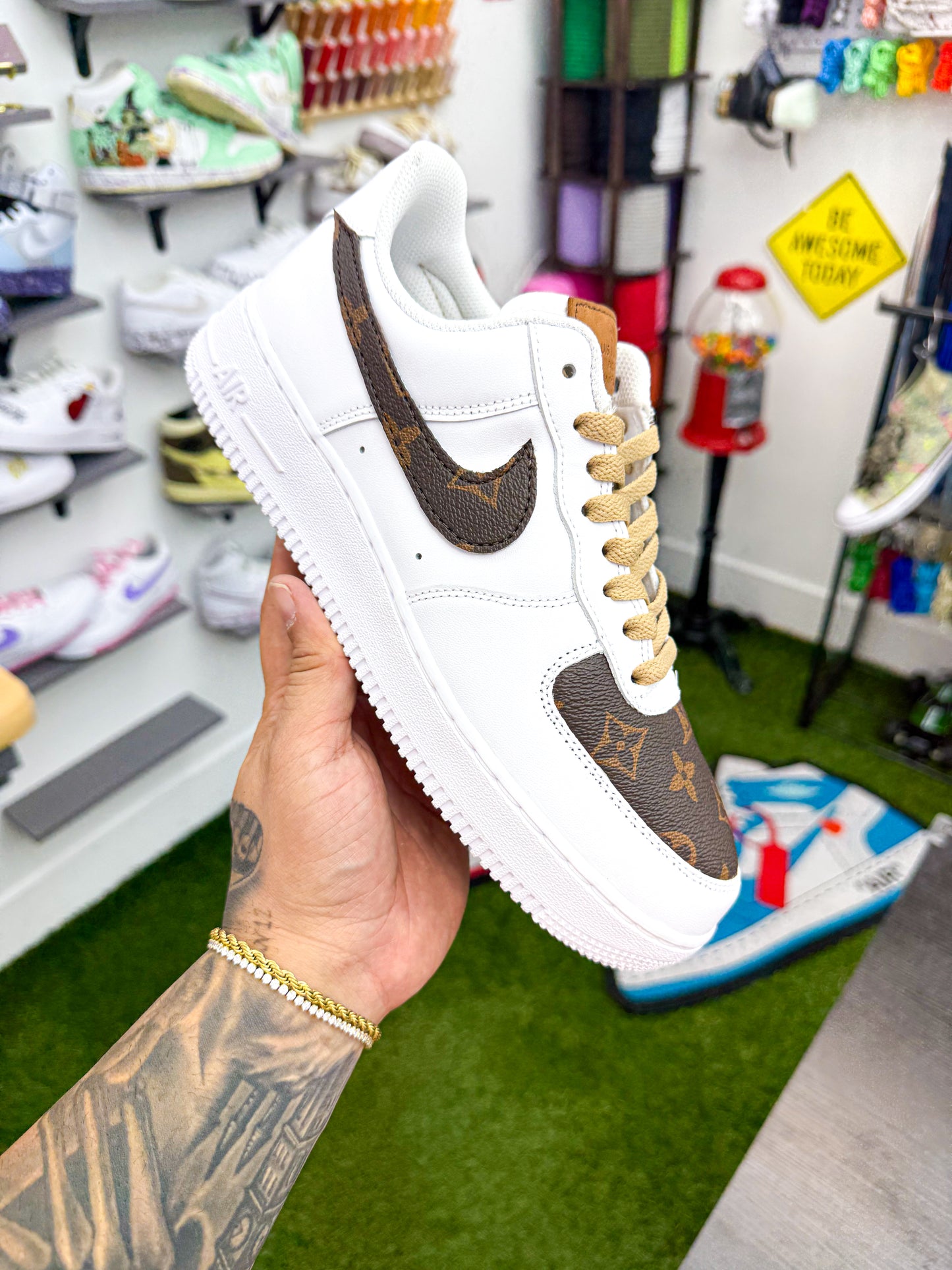 Louis Vuitton Custom Cuero auténtico