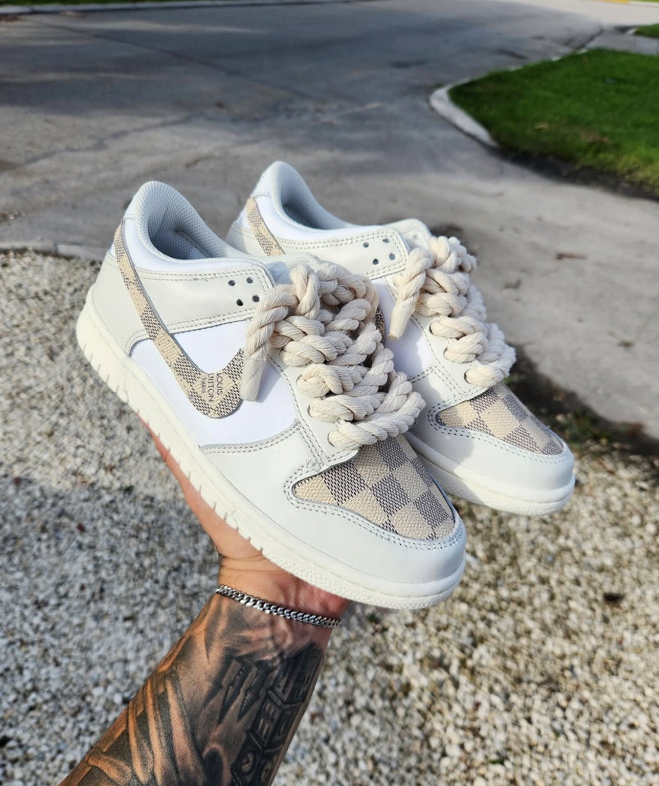 Louis Vuitton Custom Cuero auténtico