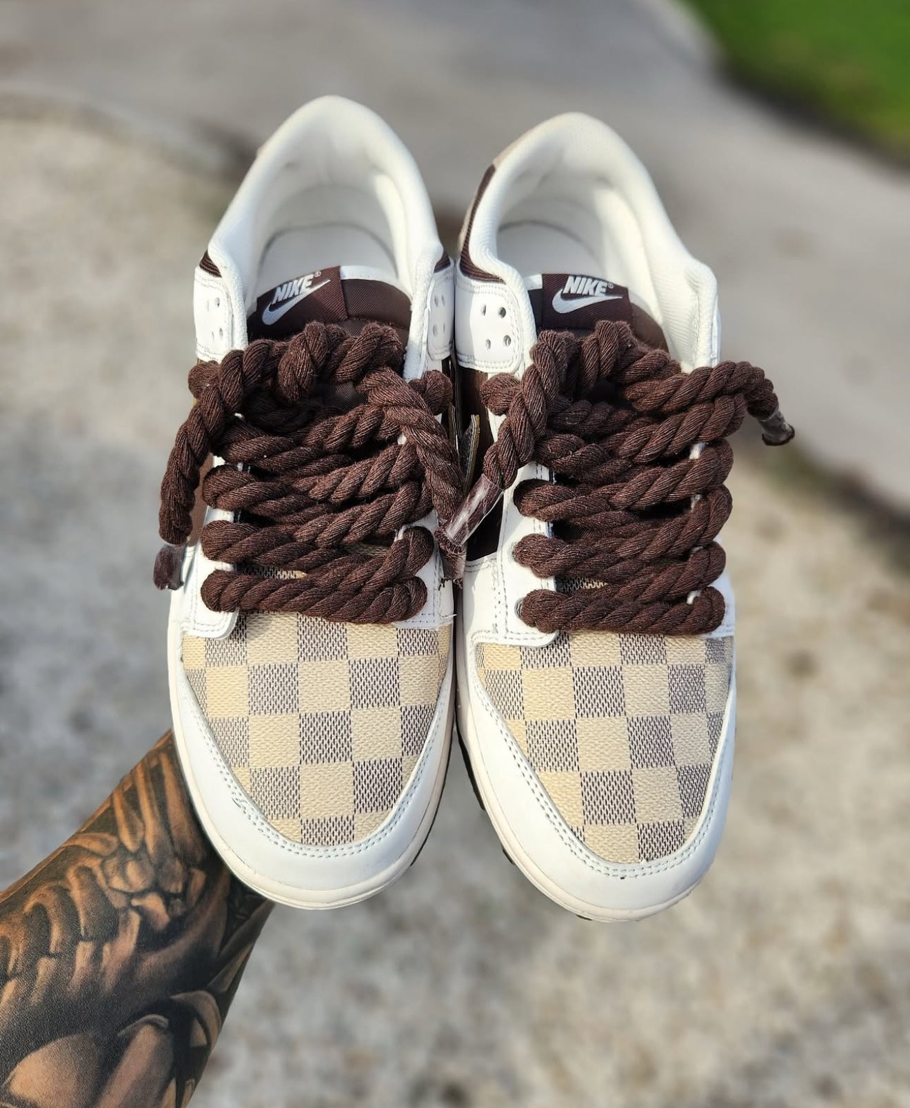 Louis Vuitton Custom Cuero auténtico